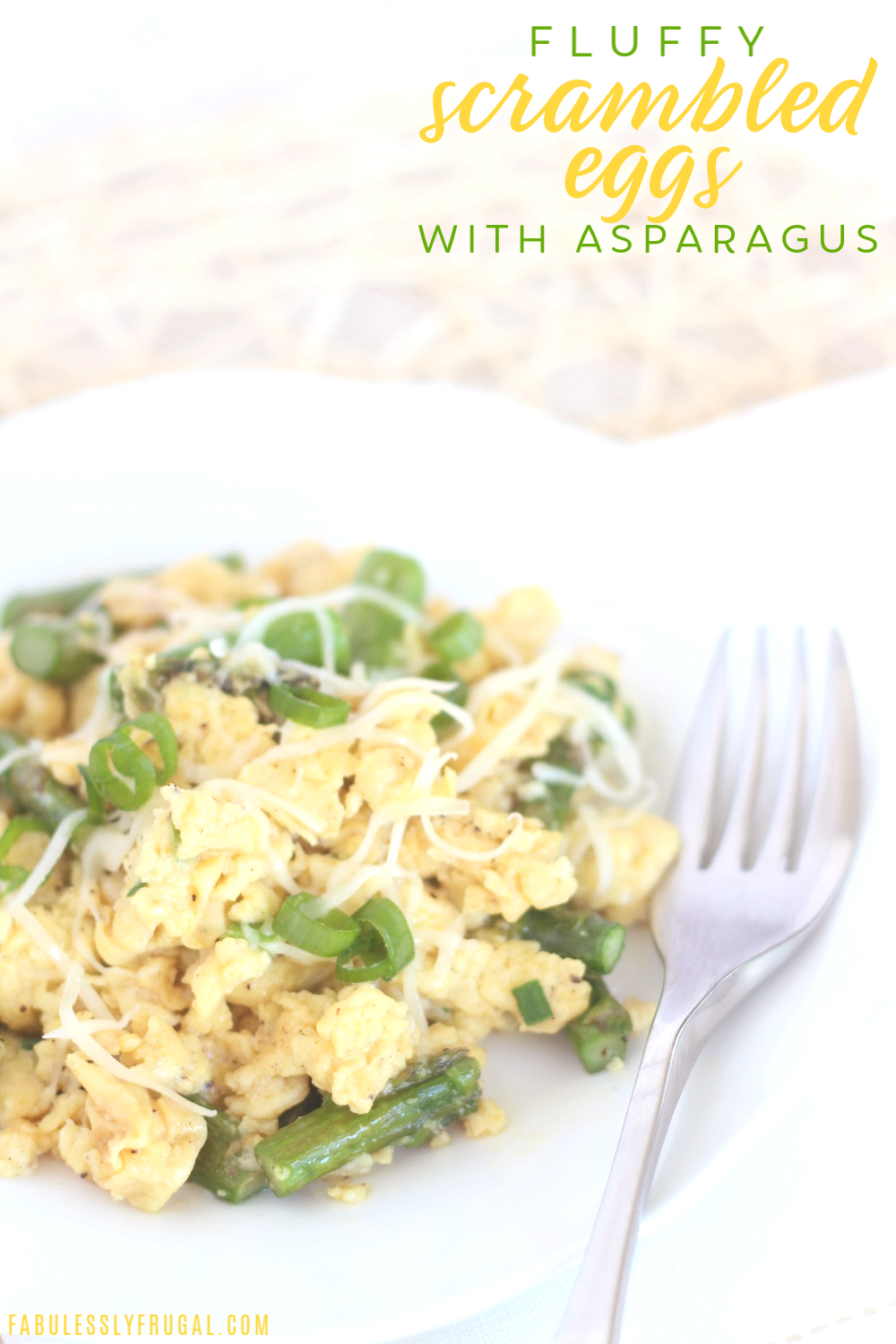 Fluffy asparagus eggs