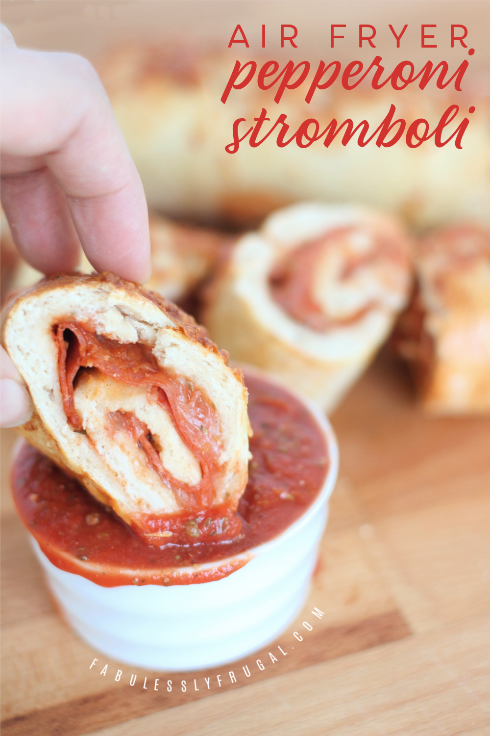 pepperoni stromboli in the air fryer