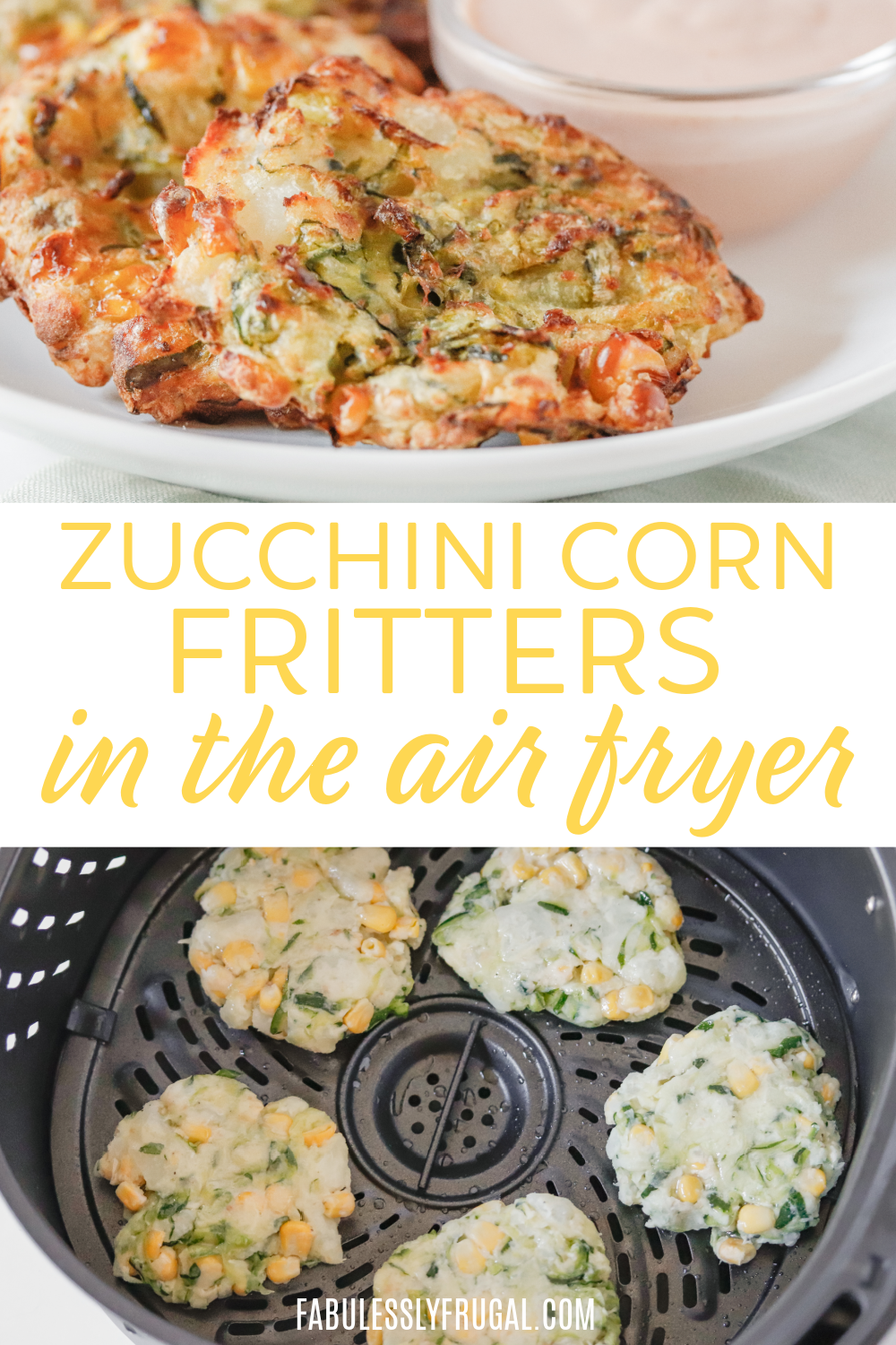 Make zucchini corn fritters in the air fryer in just 5 minutes