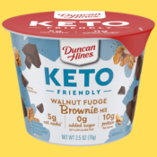 12-Pack Duncan Hines Keto Friendly Dessert Cups Walnut Fudge Brownie Mix...