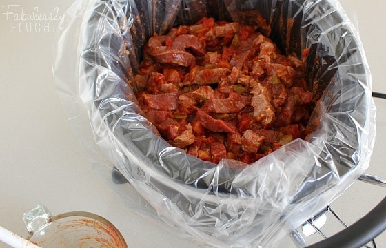 carne asada taco meat in slow cooker