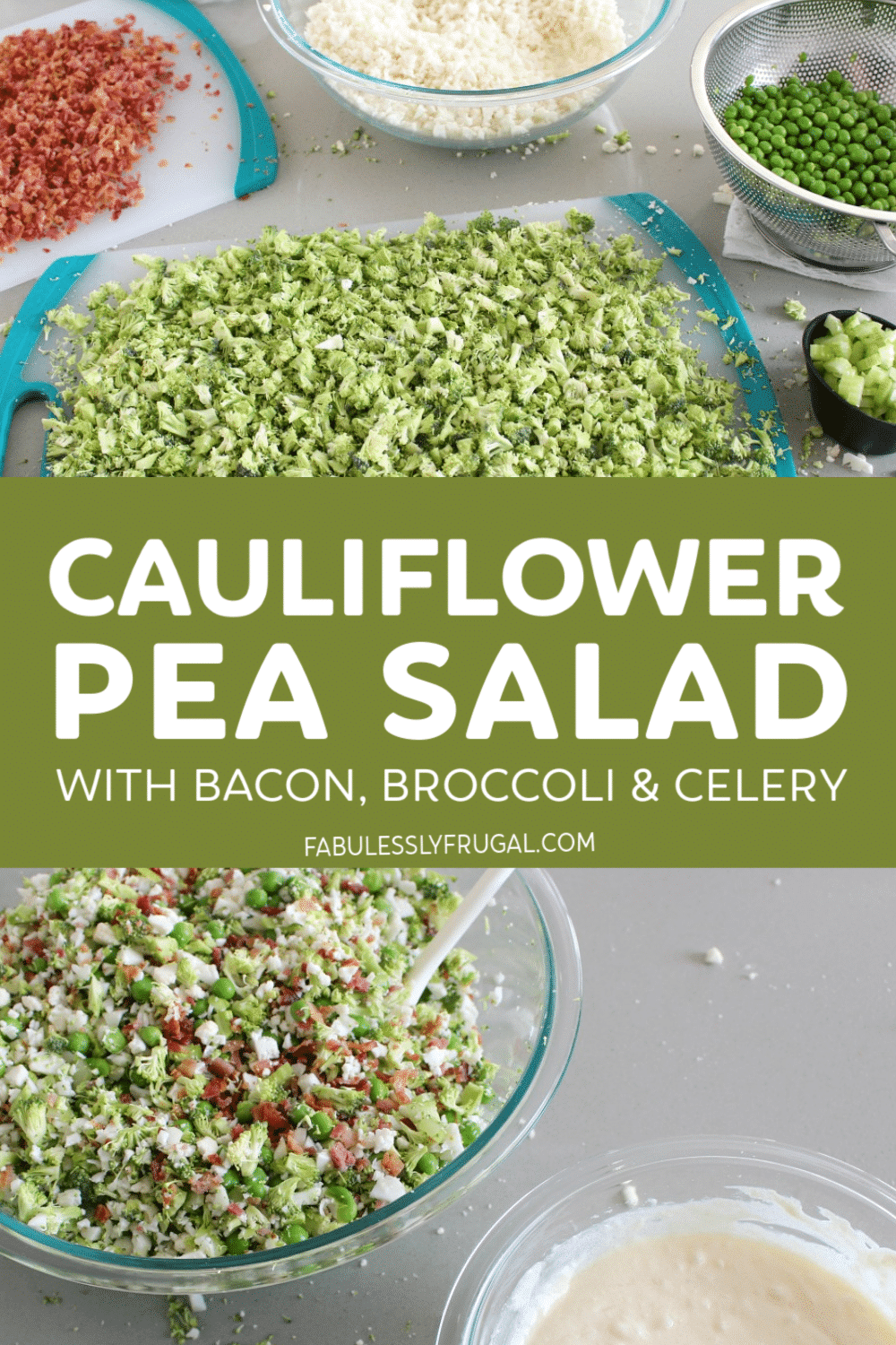 Cauliflower pea salad