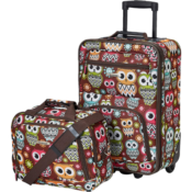 2-Piece Rockland Fashion Softside Upright Luggage Set Owl $41.49 Shipped...