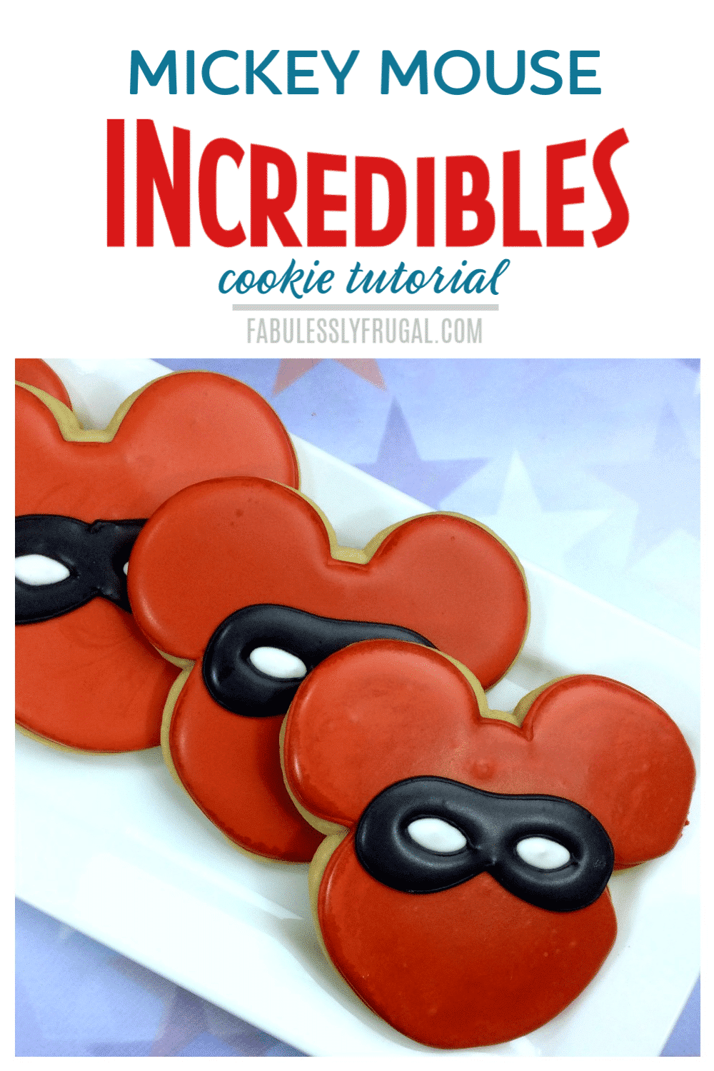 Mickey mouse sugar cookies with an incredibles twist