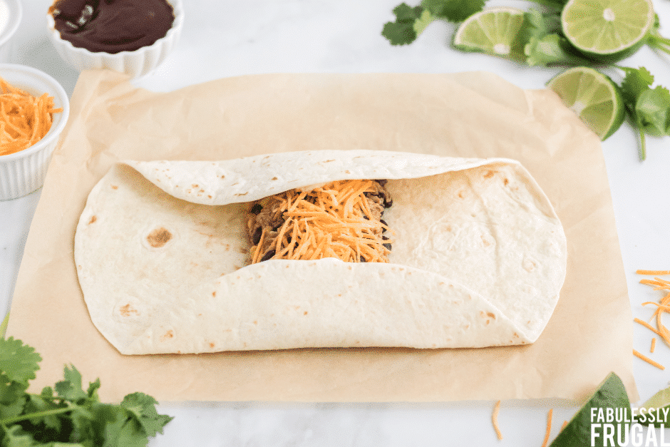 Folding BBQ burrito