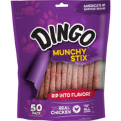 50-Pack Dingo Munchy Stix Rawhide & Chicken Dog Treats as low as $2.89...