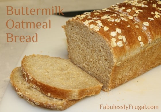 Buttermilk Oatmeal Bread Recipe