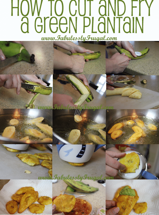 How to peel plantains and how to fry plantains