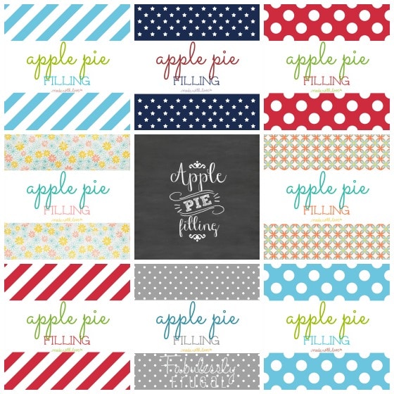 free printable apple pie filling label designs