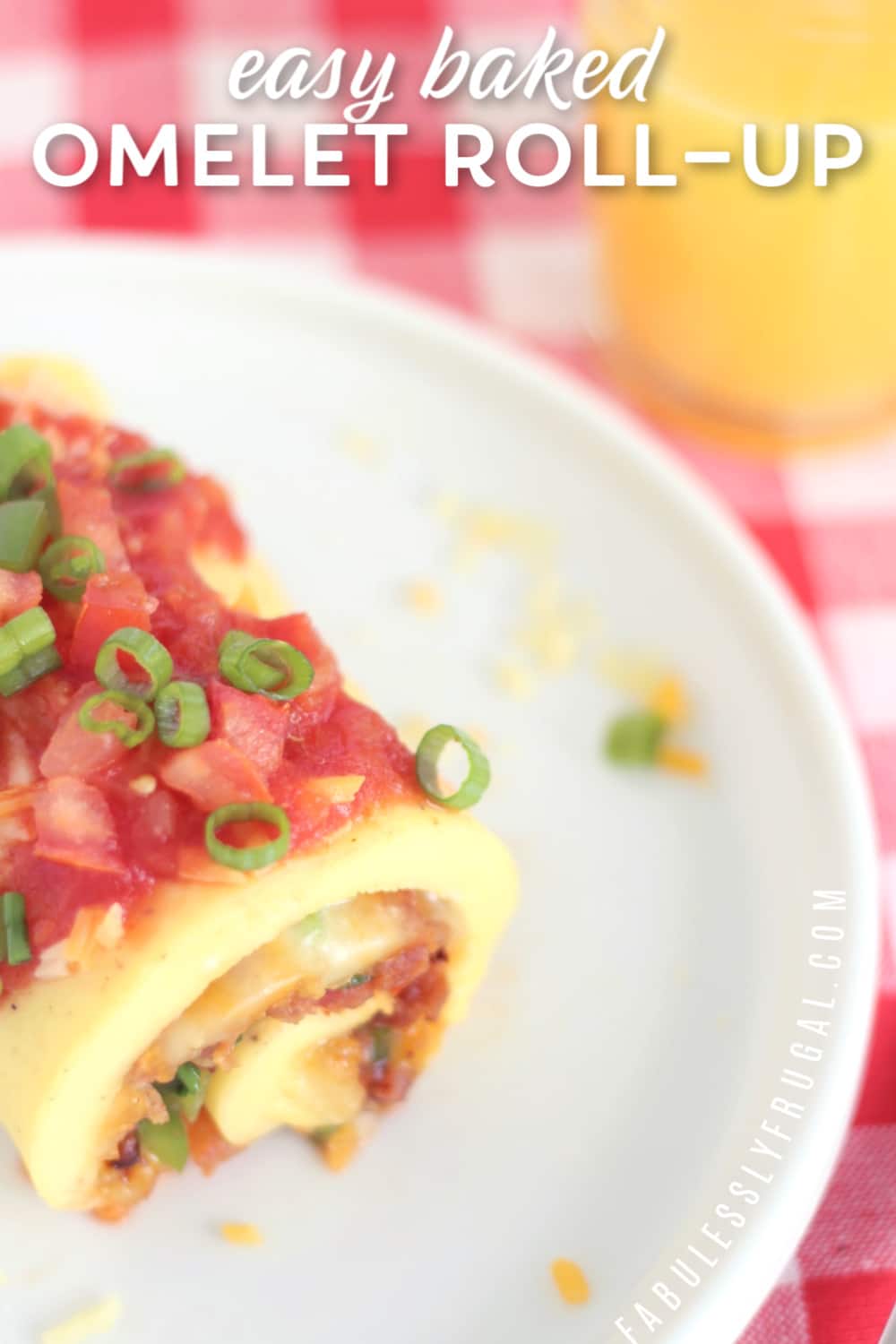 Baked omelet roll up recipe