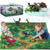 Dinosaur Toy Figure Playset with Activity Play Mat $15.88 (Reg. $28.99)...