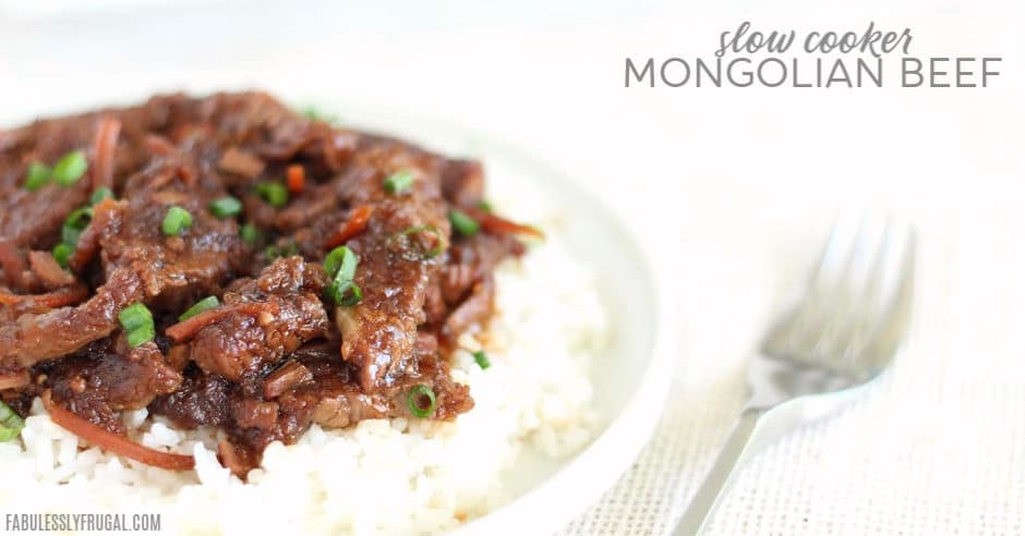 Easy slow cooker Mongolian beef freezer meal
