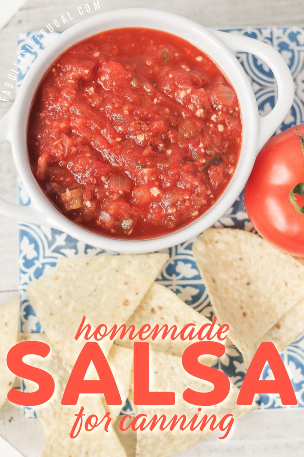 Homemade salsa for canning