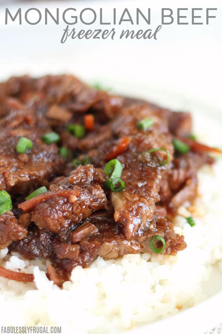 Mongolian Beef freezer meal slow cooker recipe