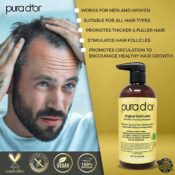 PURA D'OR Biotin Original Gold Label Anti-Thinning Shampoo & Conditioner...