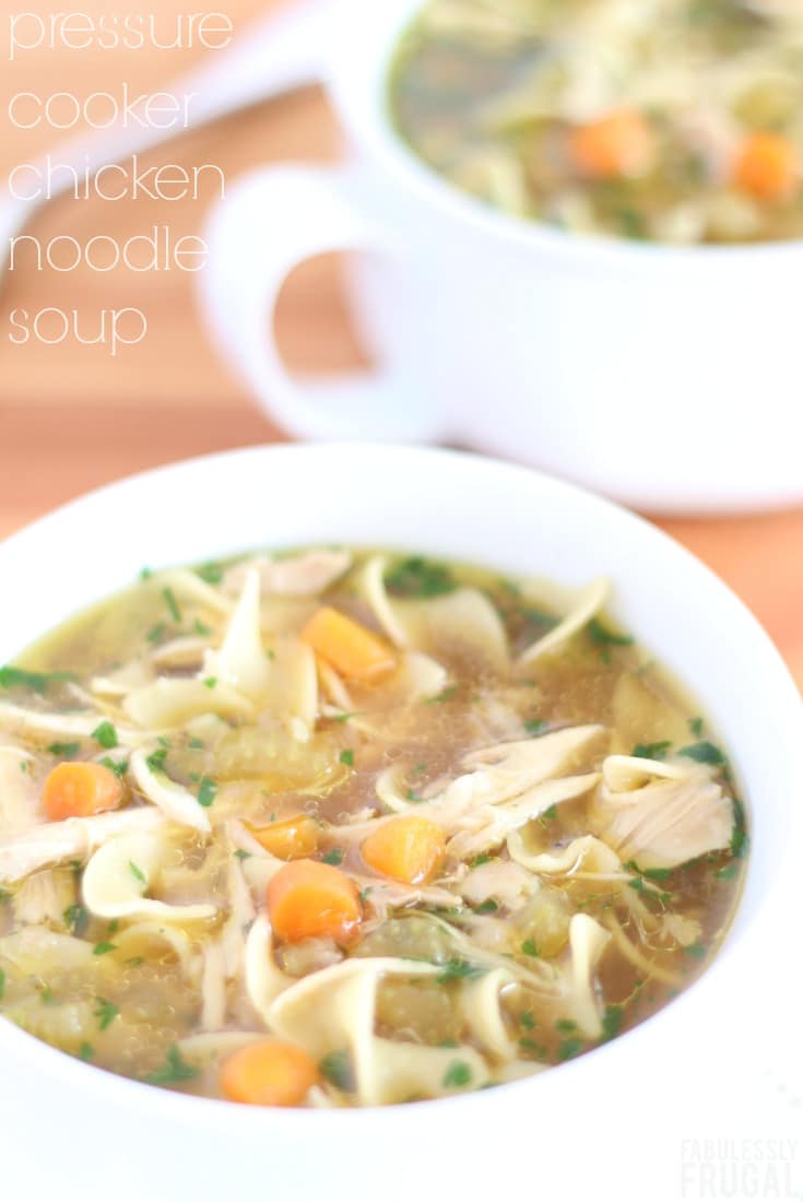 Pressure cooker chicken noodle soup recipe