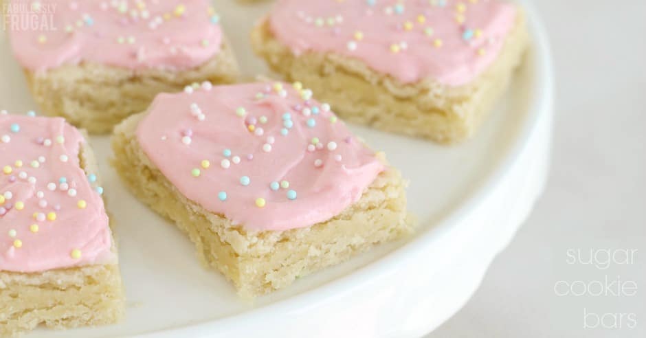 Frosted sugar cookie bars recipe 