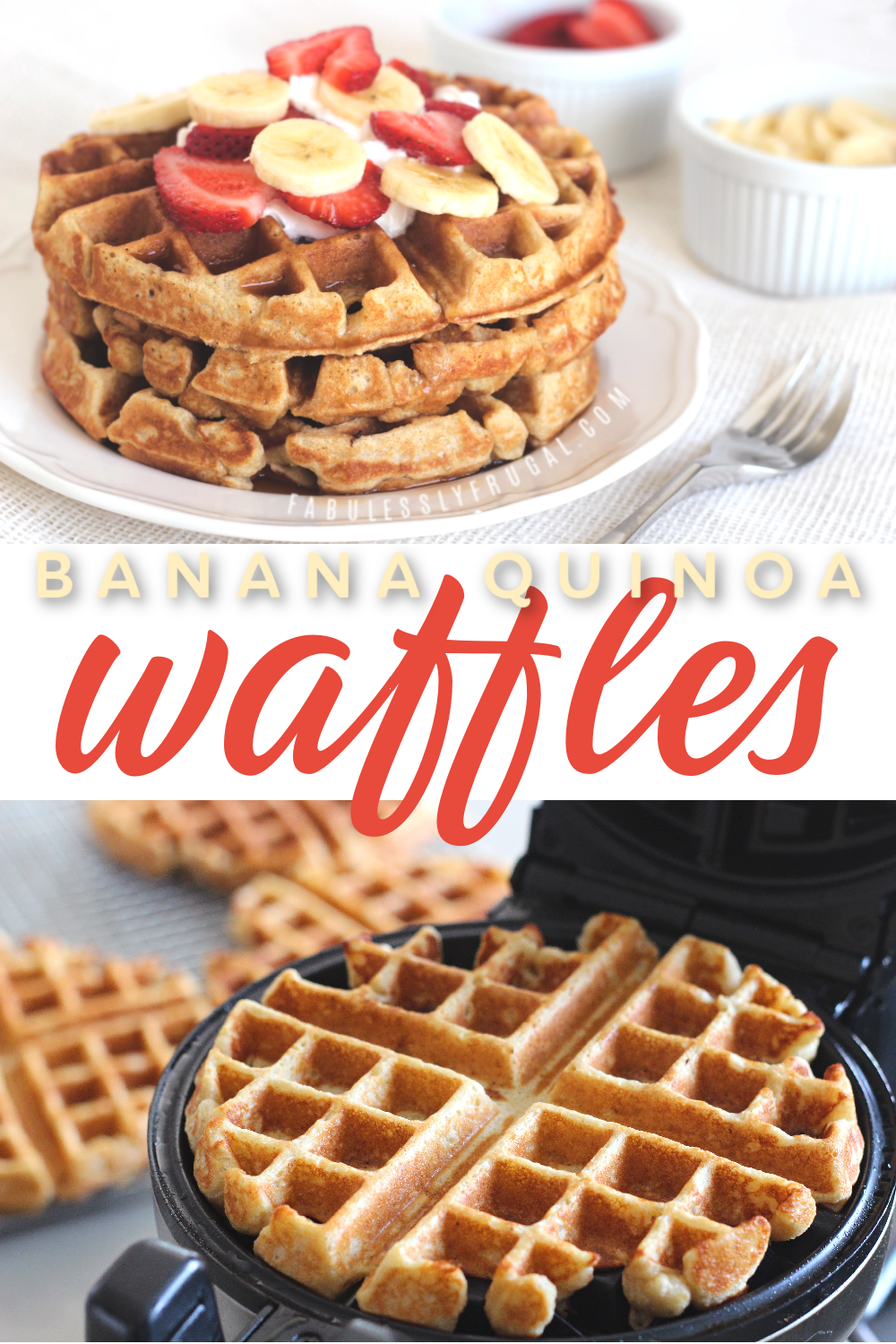 Quinoa waffle recipe with banana