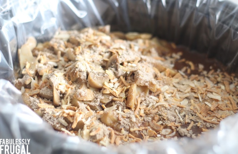 Beef and mushrooms in crockpot
