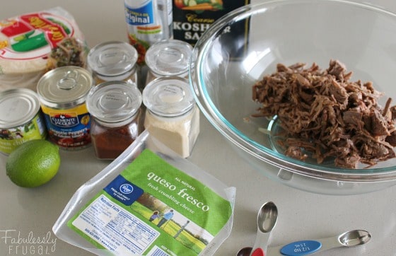shredded beef taquito recipe ingredients