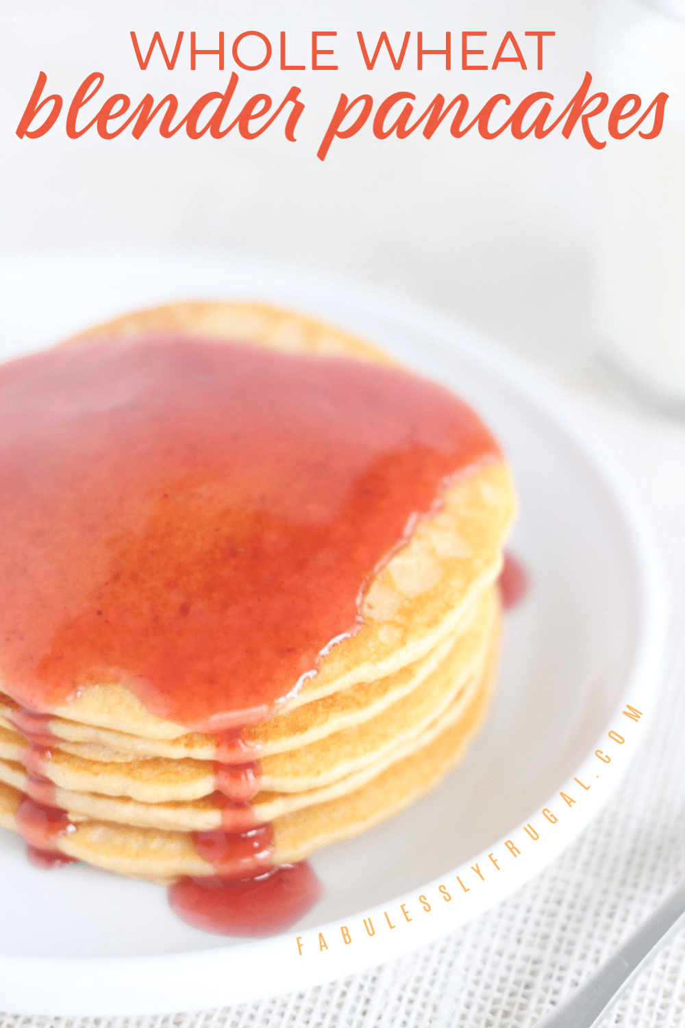 Blender pancakes with syrup