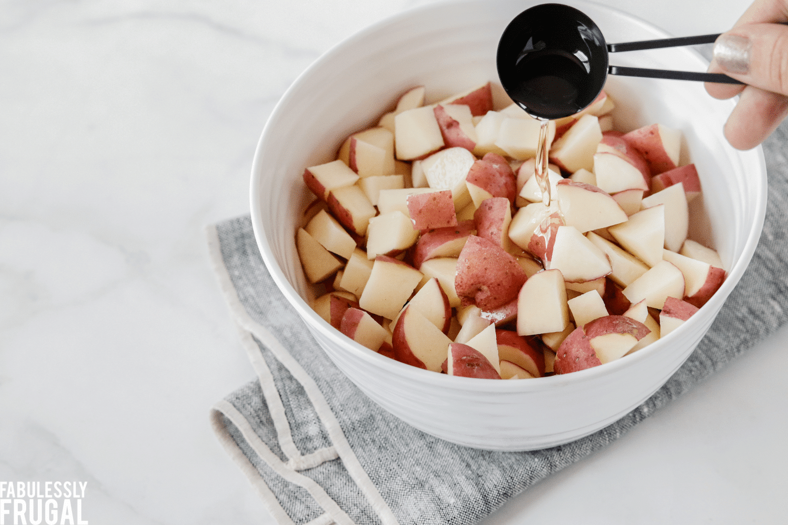 Bowl of red potatoes
