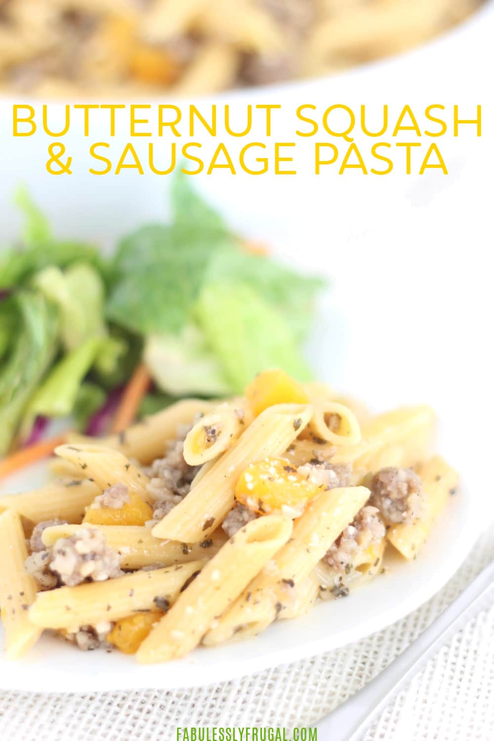 butternut squash and sausage pasta