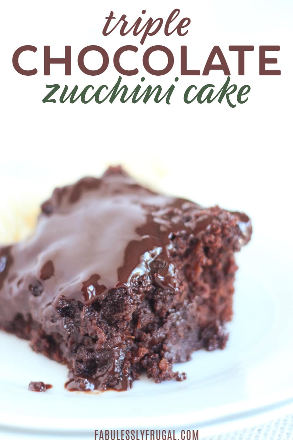 Chocolate zucchini cake with sour cream