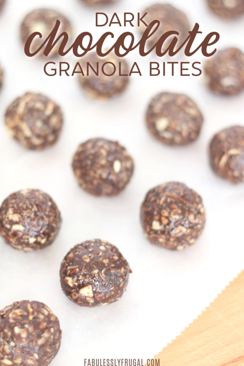 Dark chocolate granola bites