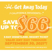 Get Your Disneyland Tickets California Residents can save up to $66!