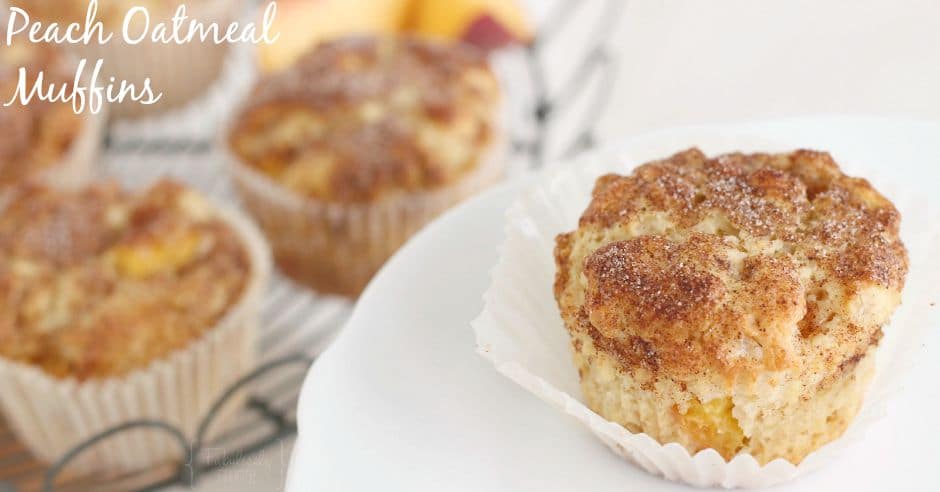 delicious homemade peach oatmeal muffins recipe