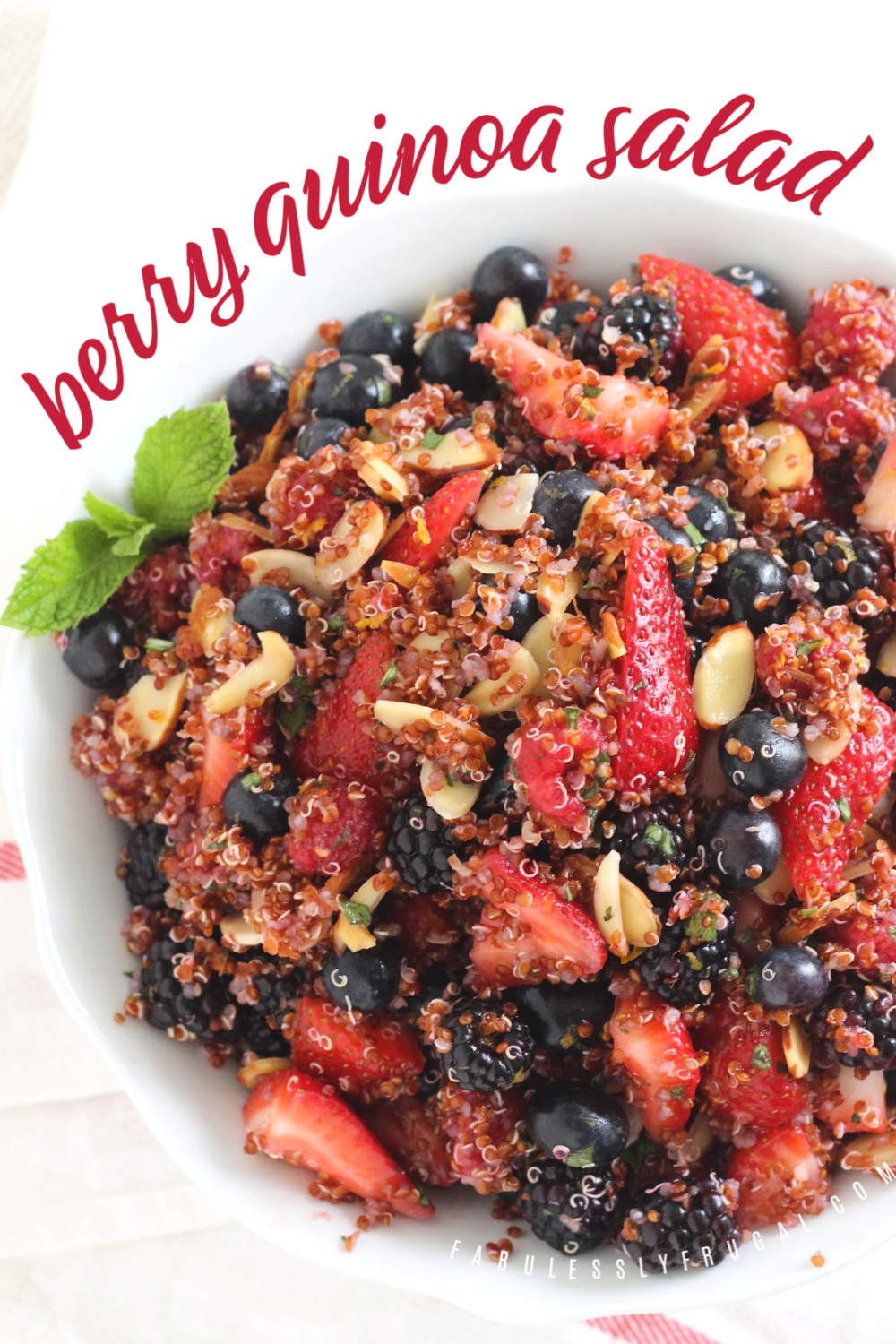Easy berry quinoa salad