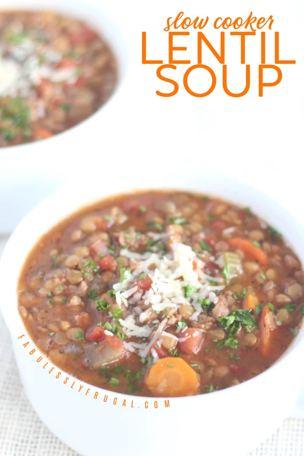 Easy crockpot lentil soup