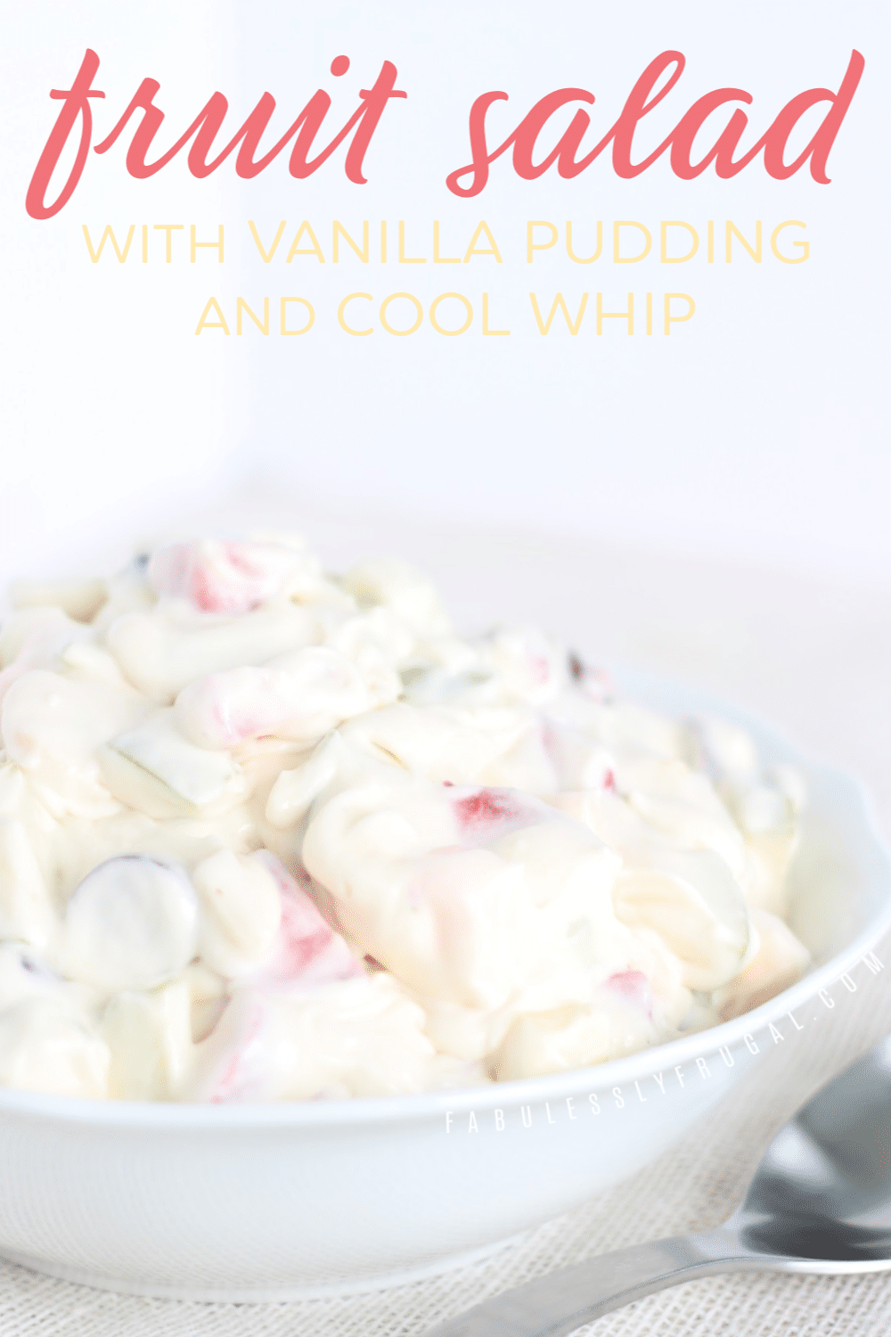 Fruit salad with vanilla pudding and cool whip