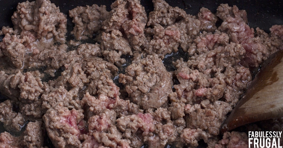 Ground beef for enchilada soup
