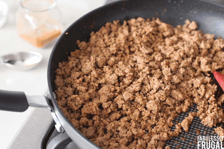 Ground beef with DIY taco seasoning