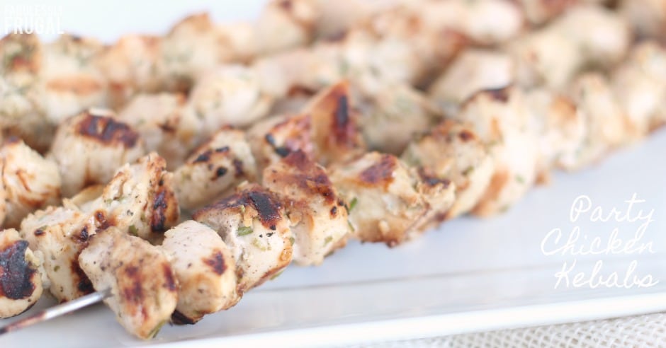 Grilled chicken kabobs - perfect recipe for a party