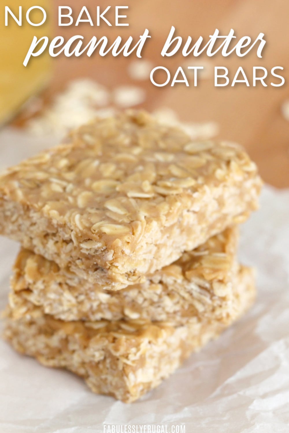 healthy no bake peanut butter oat bars