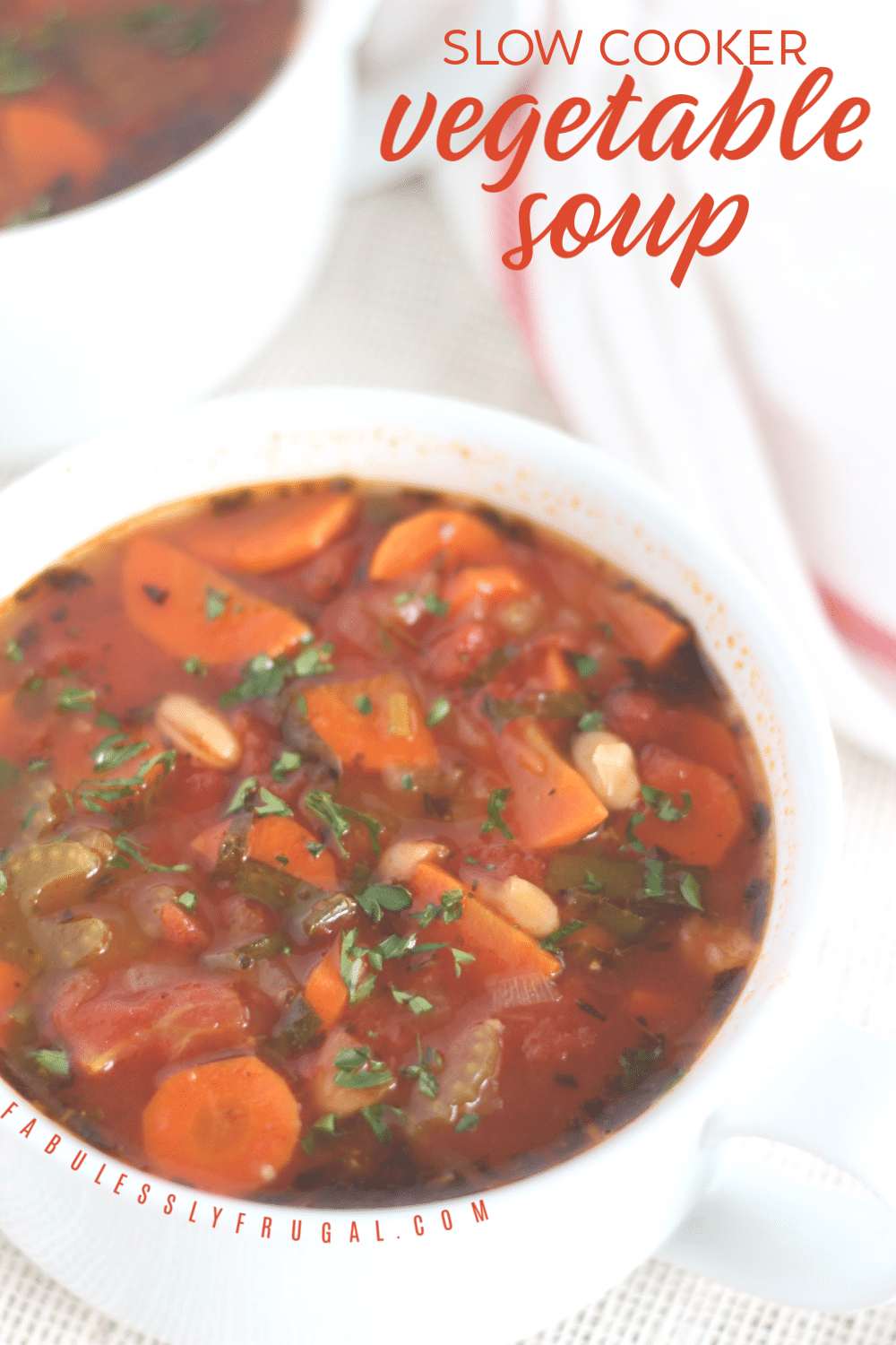 Healthy slow cooker vegetable soup