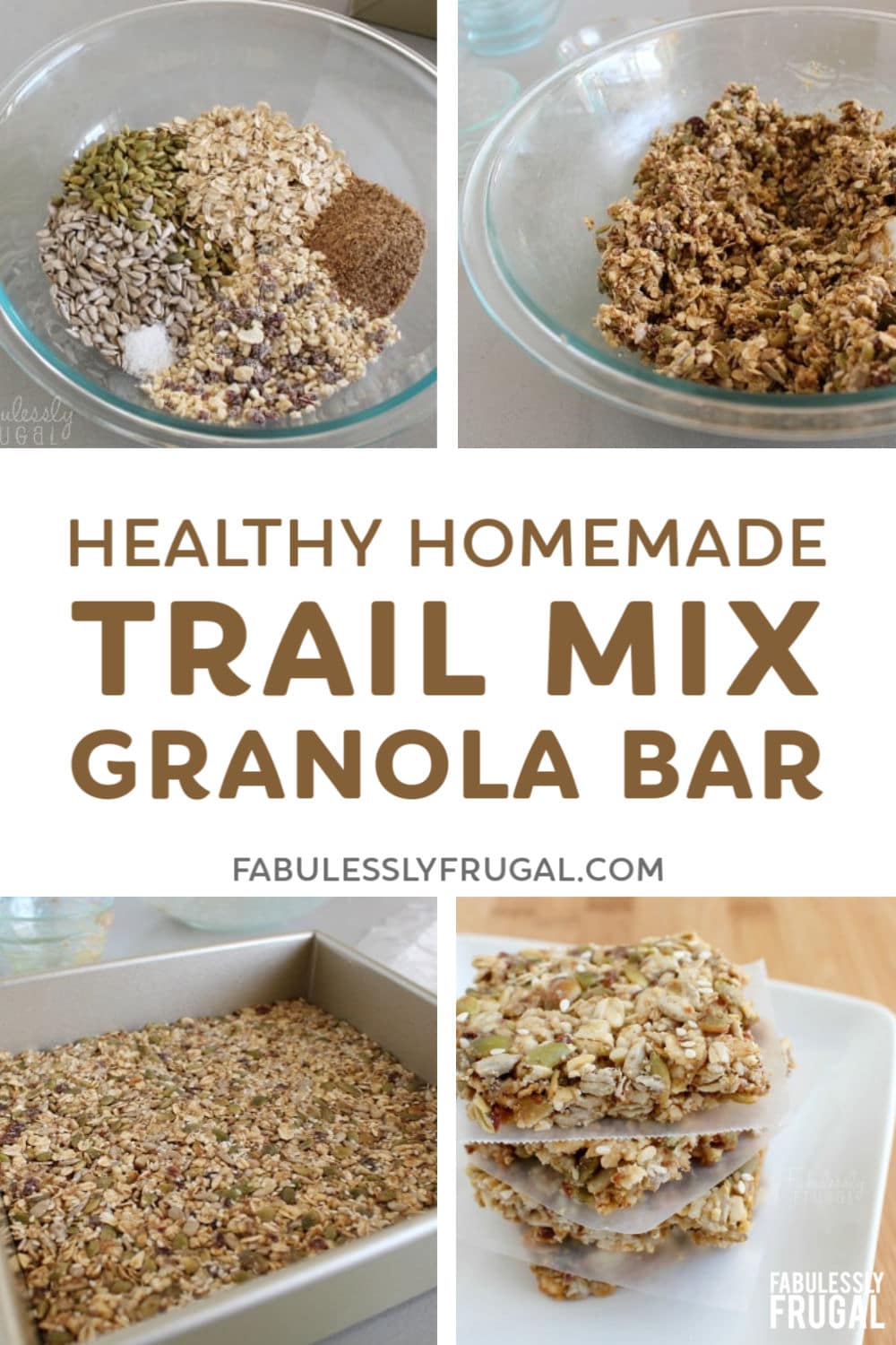 Homemade trail mix bars recipe
