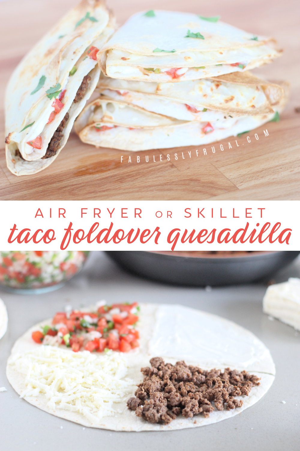 how to make taco foldover quesadilla in air fryer