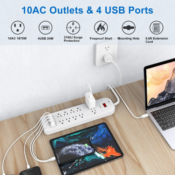 iClever’s 10-Outlet/4 USB Surge Protector $16.49 (Reg. $21.99) - FAB...