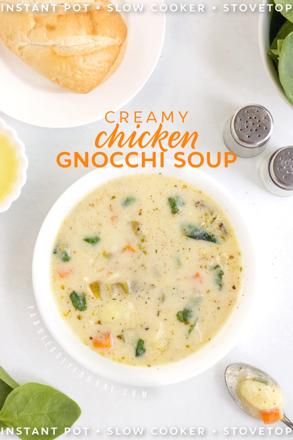 Instant pot chicken gnocchi soup