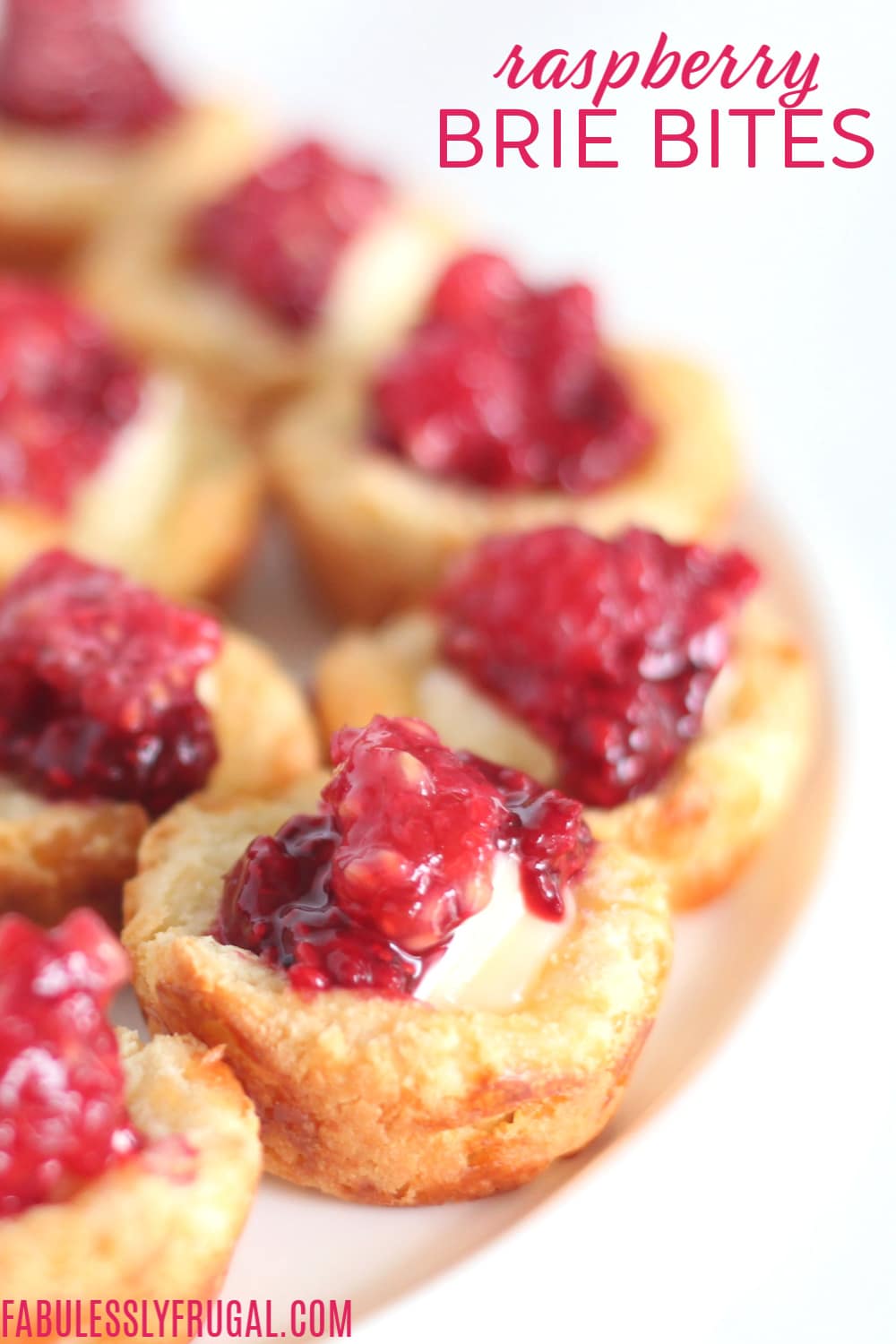 keto brie bites with raspberry