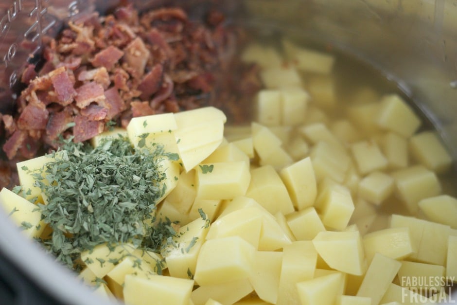 Instant pot potato soup recipe ingredients