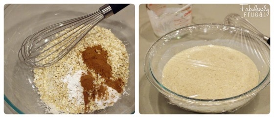 making the overnight pancake batter