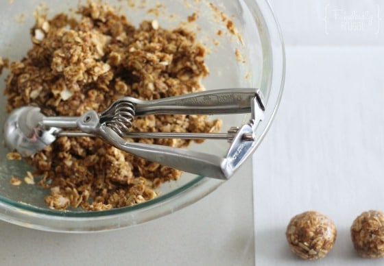 healthy no bake energy bites recipe scoop and roll into balls