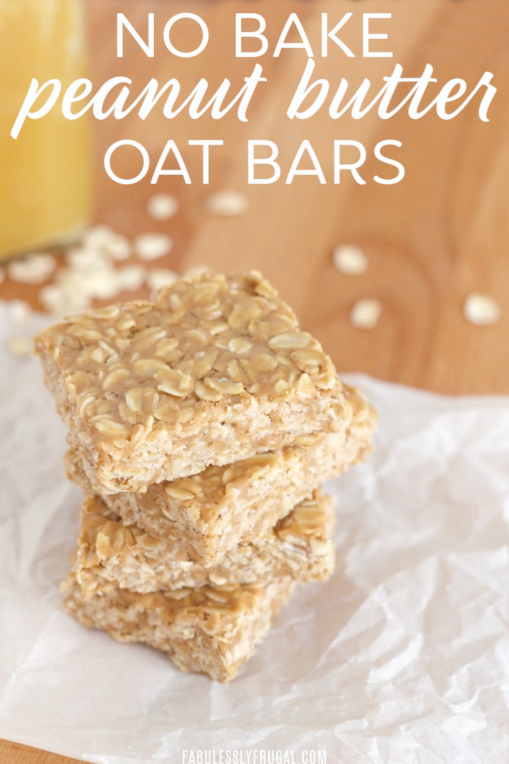 no bake peanut butter oat bars recipe