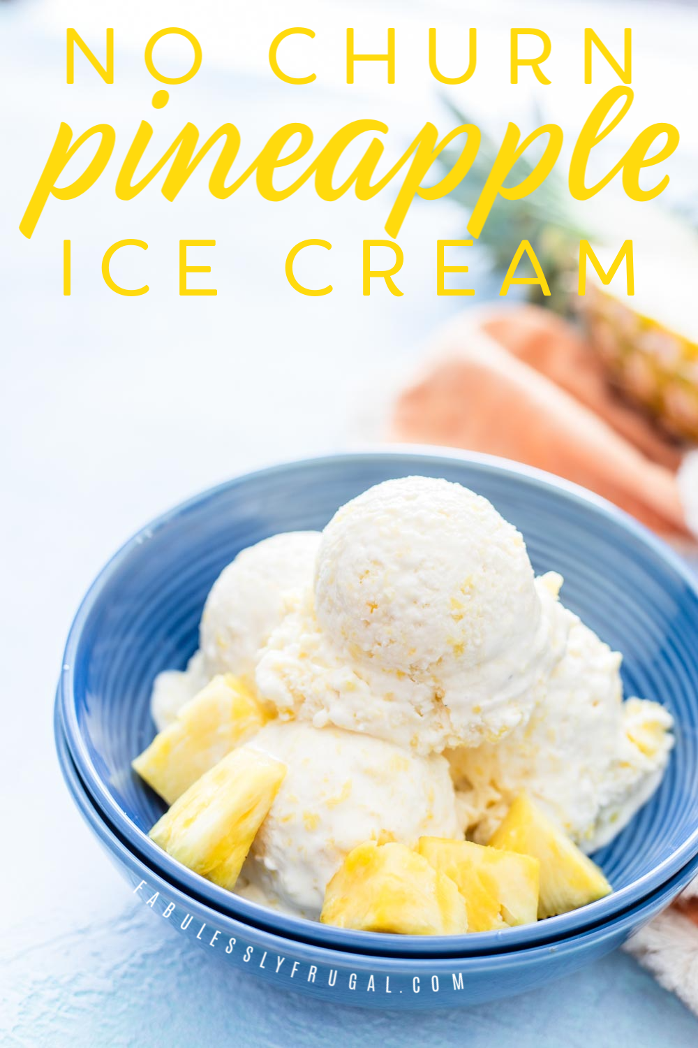No-churn pineapple ice cream recipe