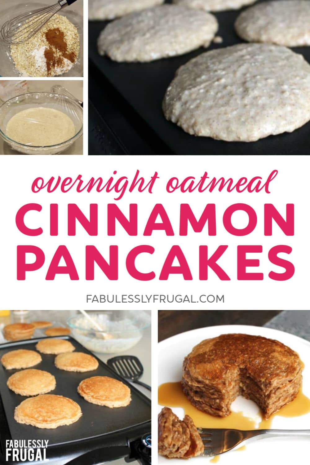 Overnight oatmeal cinnamon pancakes recipe